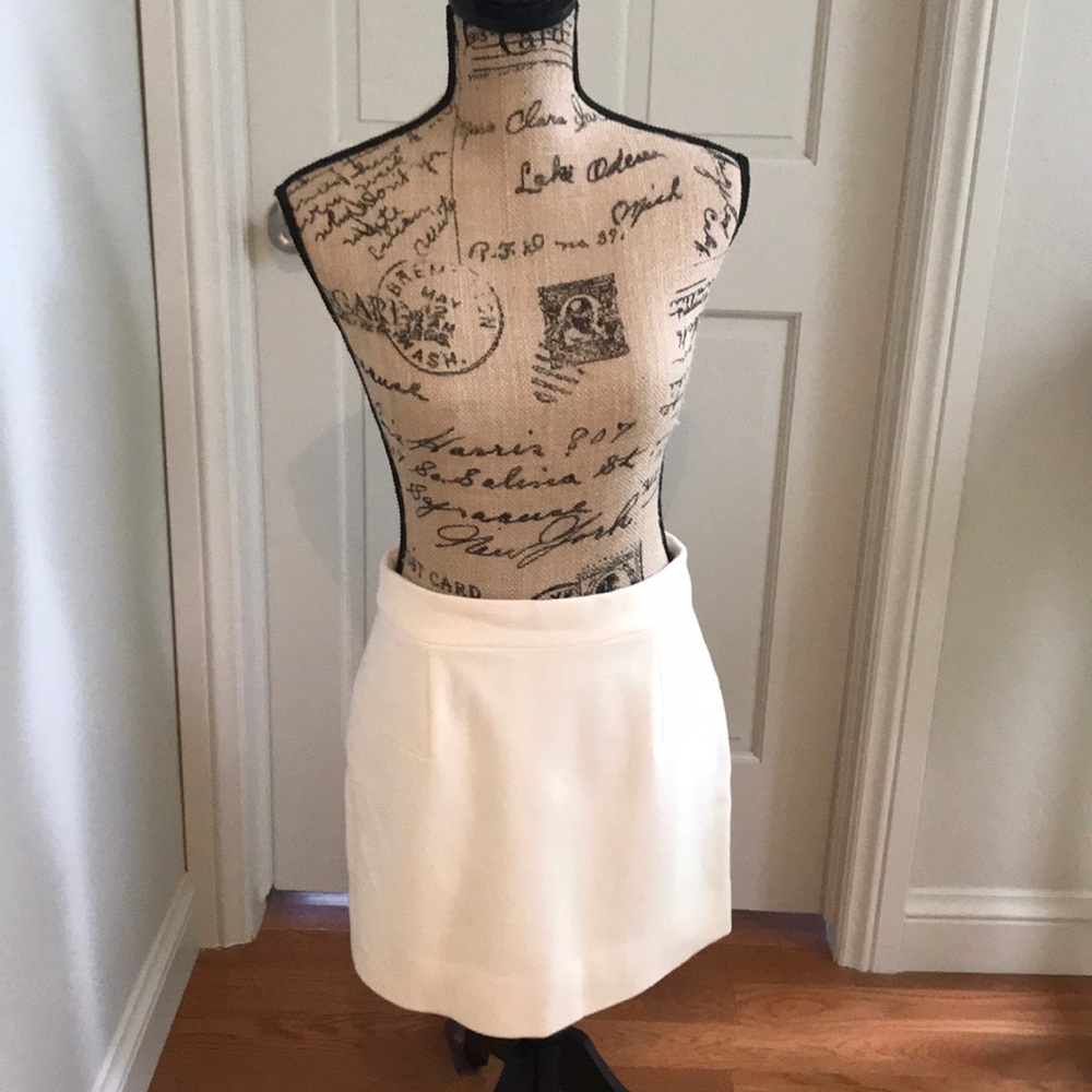 J.Crew white mini skirt